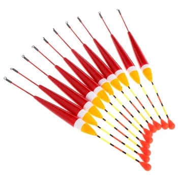 

10pcs Carp Fishing Floats Set Buoy Bobber Stick For Fish Tackle Vertical 9# 0.8g