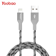 Yoobao YB-415 MFI 2.1A Lightning Nylon 8 Pin Mobile Phone Cable Fast Charging cable USB Data Cable For iPhone 5S 5 7 iPad