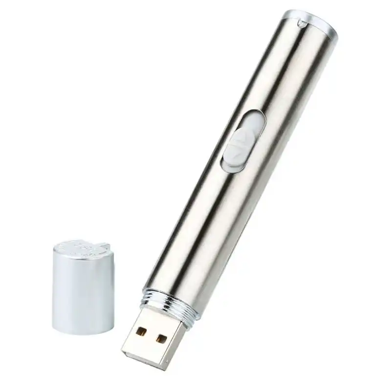  New Mini Size USB Rechargeable Flashlight Torch Portable laser pointer powerful led flashlight rechargeable #4S8 (5)
