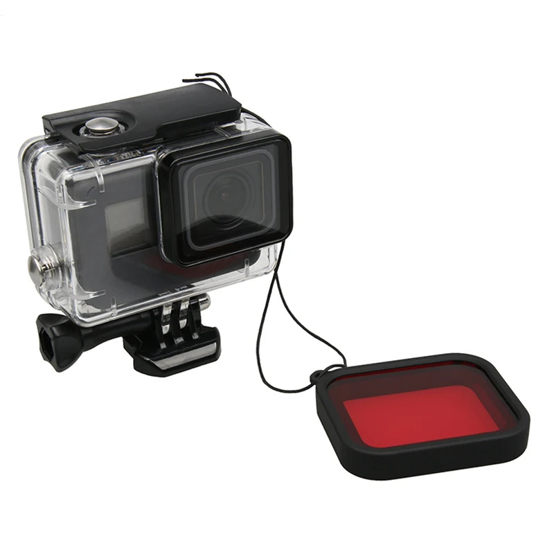 waterproof Case Red Diving Filter lens Dive Underwater Lente Filtors Protector For Go pro Hero Black 5 6 7 Accessories - ANKUX Tech Co., Ltd