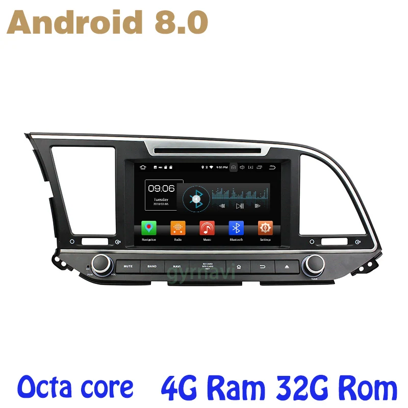 

Octa core PX5 Android 8.0 car dvd gps for hyundai elantra 2016 2017 with 4G RAM 32G ROM radio wifi 4g usb auto Multimedia