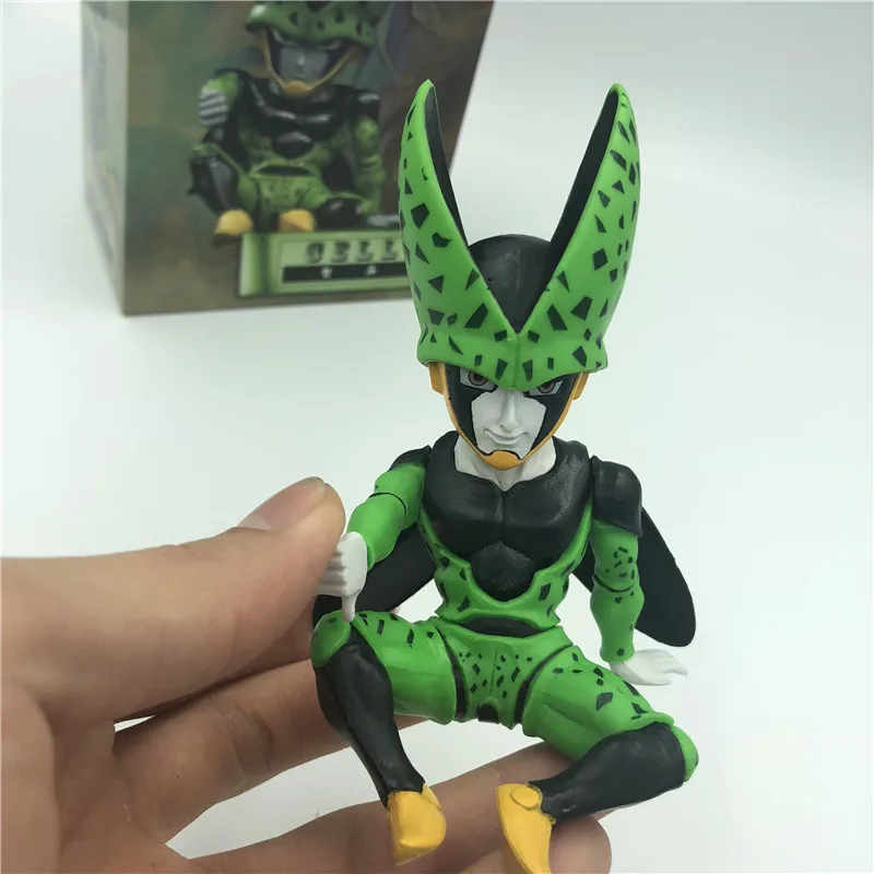 

Dragon Ball Z Cell Q Despise Ver. Ultimate Shape Sitting Goku Battle Soldiers Awakening DBZ PVC Action Figure Collection 12c