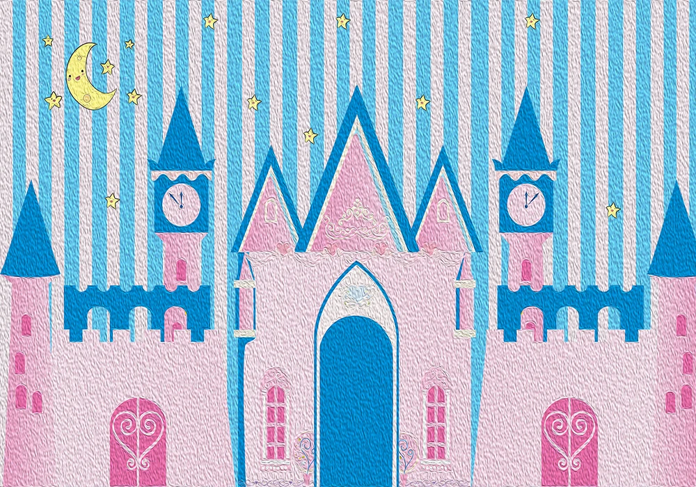 Custom 3d Wallpaper Cute Castle Oil Painting Children's Room Wall - Silk Waterproof Material Custom 3d Wallpaper Cute Castle Oil Painting Children's Room Wall - Silk Waterproof Material
