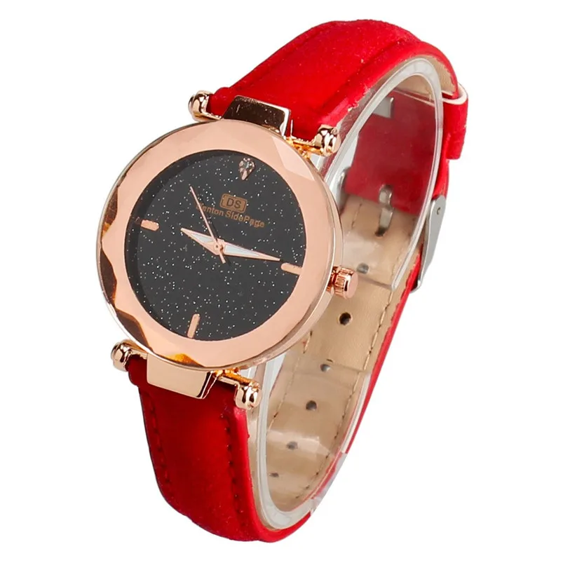 High Quality women fashion casual watch Leather Band Analog Quartz Round Wrist Watch Watches Clock Montre Femme Best Gift D31 (6)