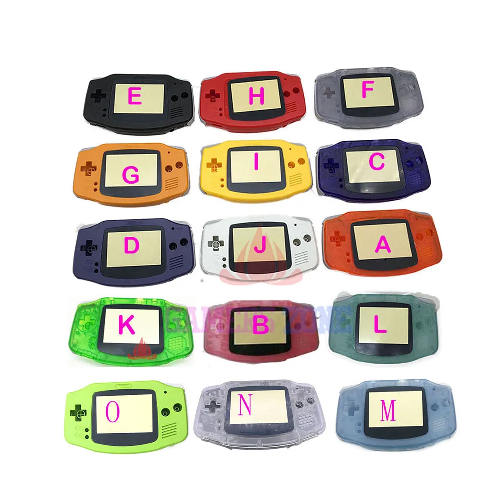 

4pcs Housing Shell Case Cover+Screen Lens Protector +Stick Label for Gameboy Advance GBA Console