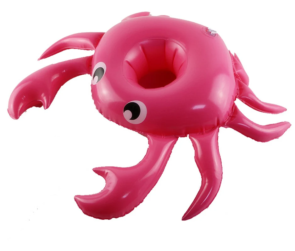 

12 Pieces / Pack ! Inflatable crab drink floats Inflatable crab Cup Holder Pool Party Inflatable drink floats Pool Cup Holder
