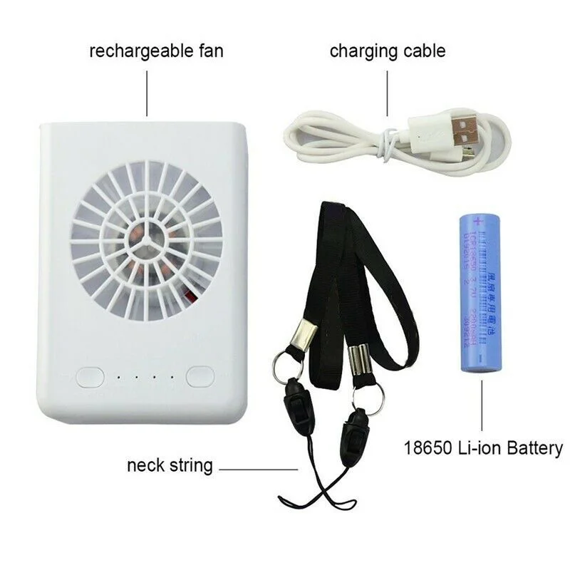 

Hanging Necklace Fan Multi-functional Chargeable Speed Personal Air Cooling Fan KH889