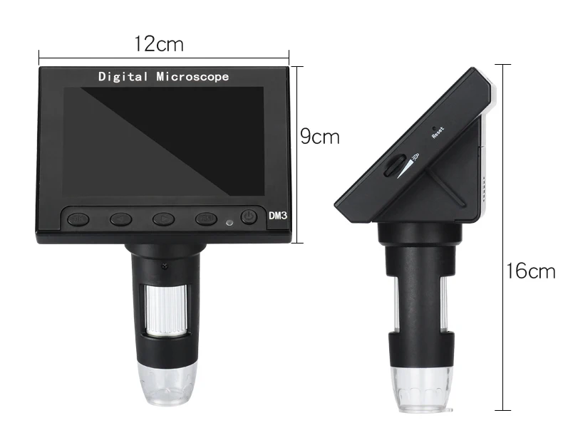 USB Handheld Electronic 1000X Microscope with 4.5 Inch HD LED Screen Display & 8 LED Lights Battery Built-in for Precise Measure_13