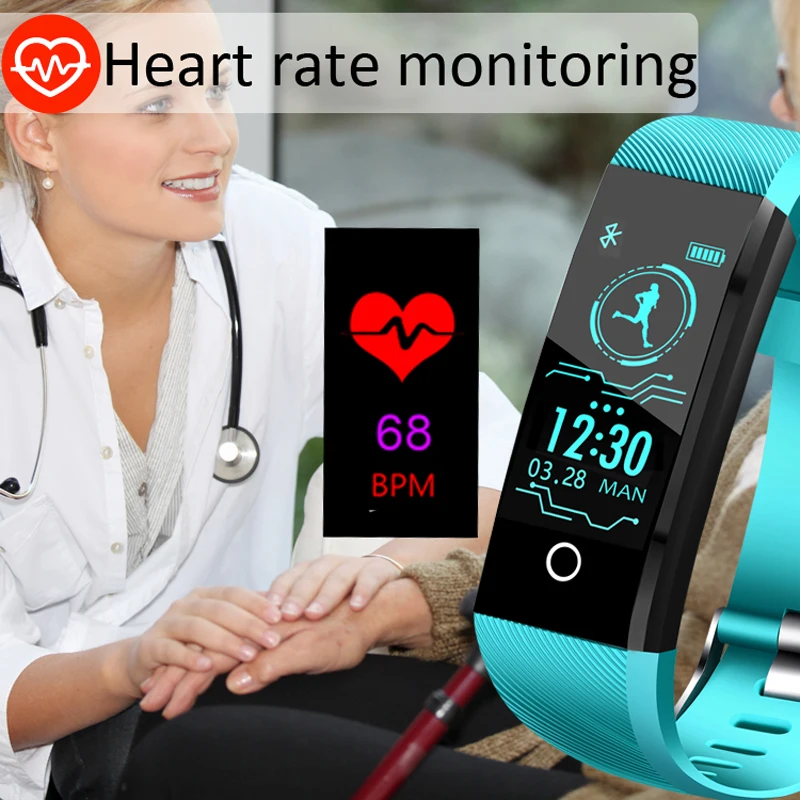 LIGE Умный спортивный браслет монитор кровяного давления сердечного ритма фитнес-браслет с шагомером наручные часы с Bluetooth Relogio