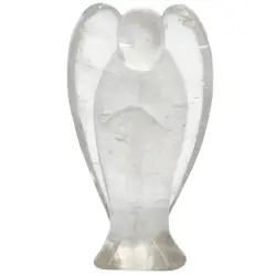 TUMBEELLUWA 3 дюйма Природный Горный кварц Карманный Хранитель фигурка Ангела статуя, Рейки Исцеление Кристалл