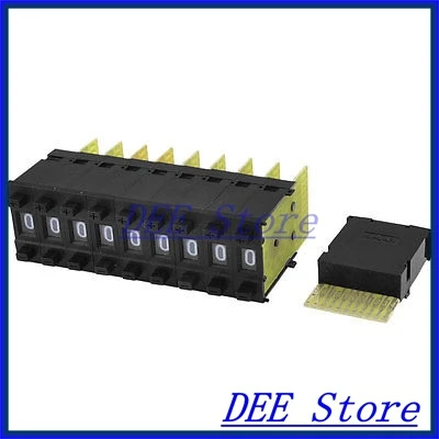 

10 Pcs 0-9 Digits Decimal code Output Single Unit Pushwheel Thumbwheel Switch KM1-0-9