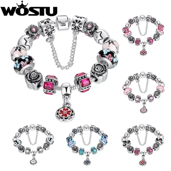 

Aliexpress HOT SELL Silver color Chain New Fashion DIY Beads Charm Bracelets for Women Jewelry XCH1836