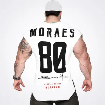 

Mens Gyms Fitness Bodybuilding Slim T-shirt Muscle Man Casual Printed T shirts Male Workout Cotton Tees Tops Crossfit Clothing