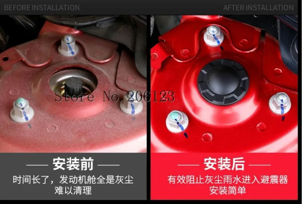 

2PCS ABS accessories for decorative shock absorber cover For Mazda CX-5 CX-4 for Mazda 3 AXELA ATENZA