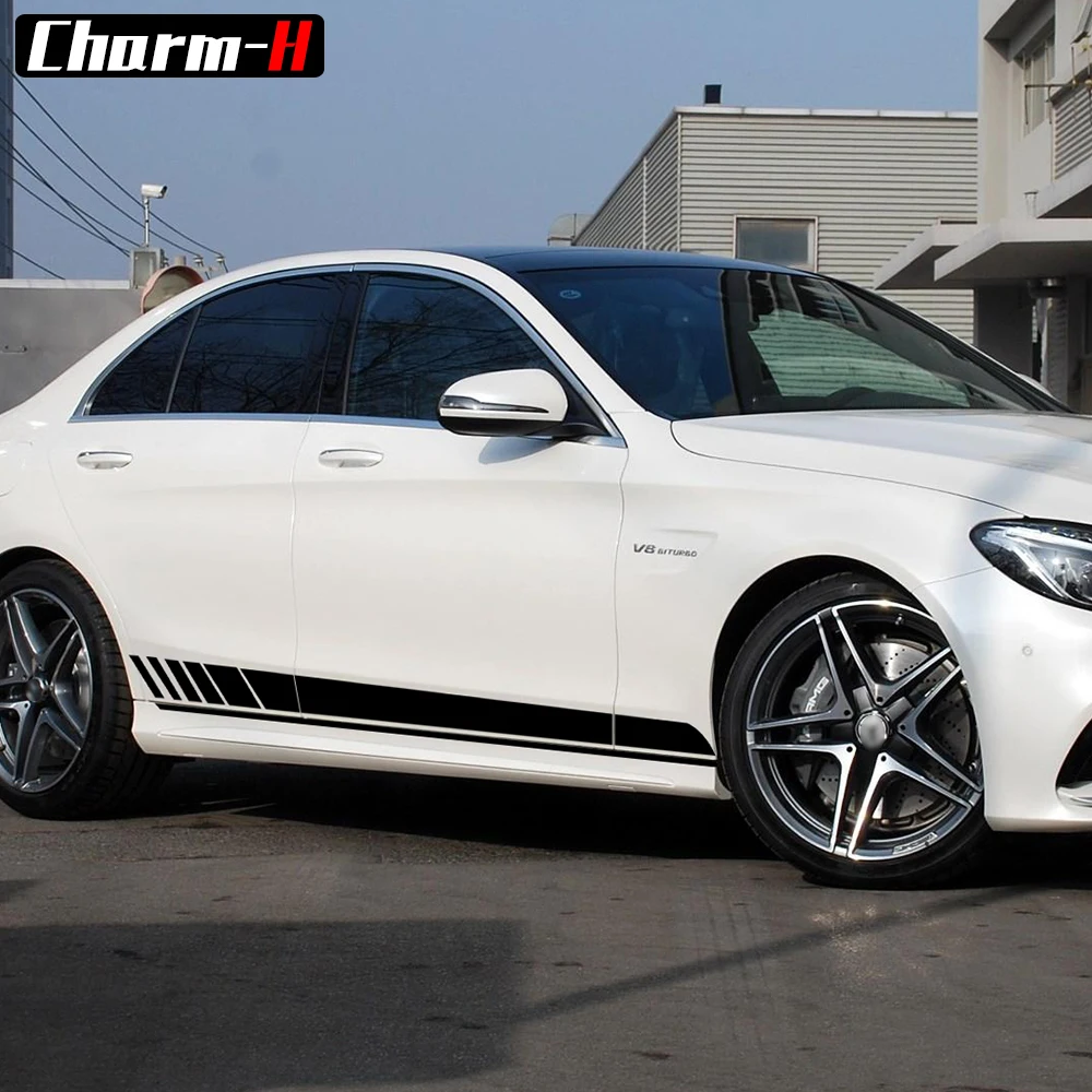 Edition 1 C63 AMG боковой полосы виниловые наклейки в виде Фотообоев C переводными картинками настенные наклейки для Mercedes Benz C Class W205 Купе Седан W213 E школьные стикеры аксессуары