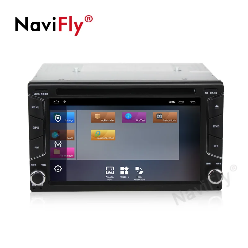 NaviFly 32G ROM 2din автомобильный Радио dvd плеер цифровой сенсорный экран Android9.1