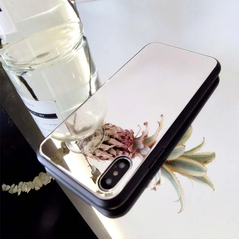 Зеркальный чехол холодного стиля для макияжа 7 7Plus 8 8Plus X XS MAX телефона iPhone 5