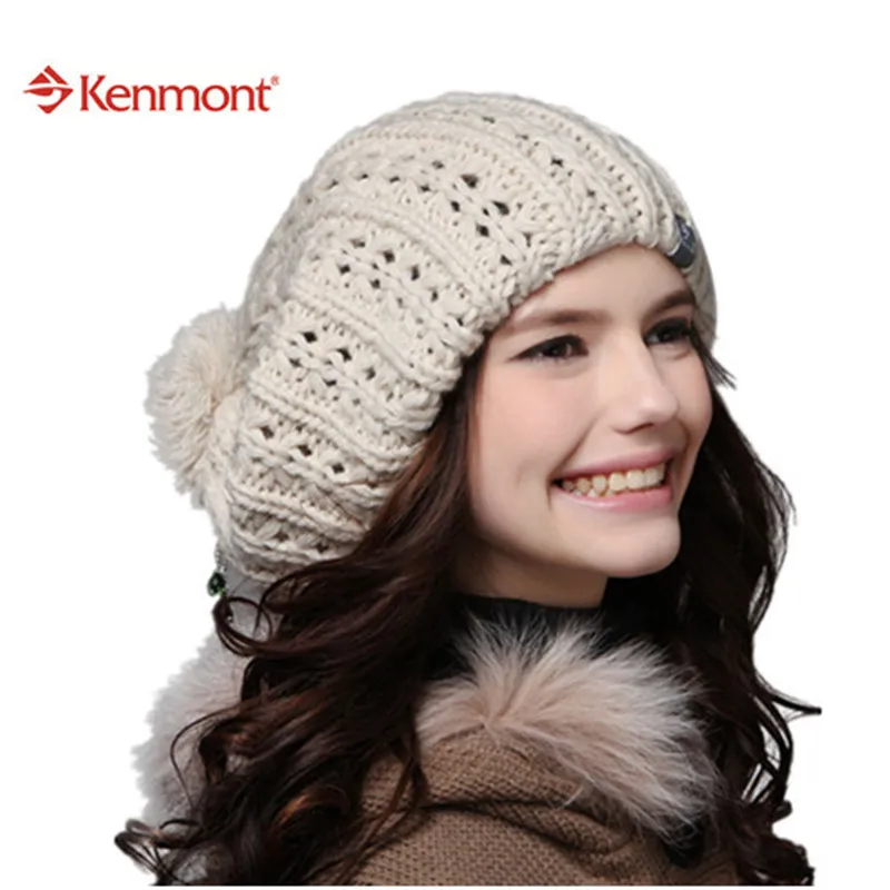 New Kenmont Winter Autumn Women Caps Hats Of Beige Red