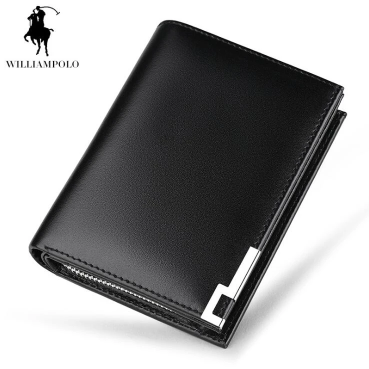 

Williampolo Men wallets Business Genuine Leather Wallet High Quality Multi card Men Cion purse