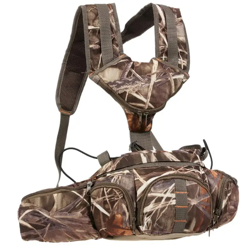 

Fishing Bag Multi-Purpose Outdoor Adjustable Backpack Bag Fishing Sling Pack Reel Lure Bags Pesca Fishing Tackle Bag Reed Camo