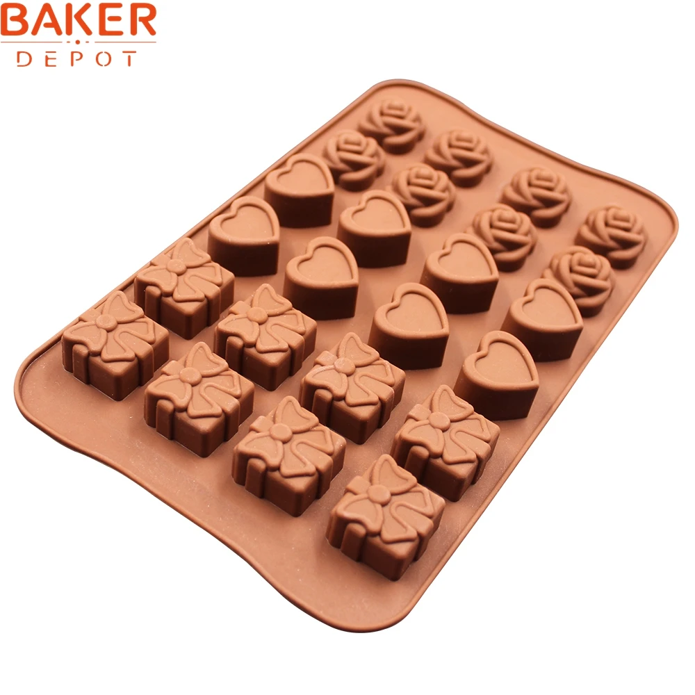 BAKER DEPOT силиконовая форма для шоколада форма цветка торт украшенная форма ледяные конфеты желе Печенье Форма Сердце Кондитерские инструменты для выпечки