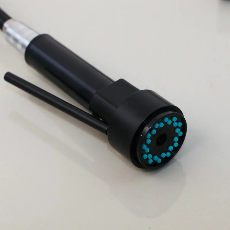 Billig KEMAIDI Schwarz Pull Out   Unten Swivel Küche Wasserhahn Gedreht Becken Waschbecken Wasserhahn Mischbatterie 2 Funktionen Küche Mischbatterien