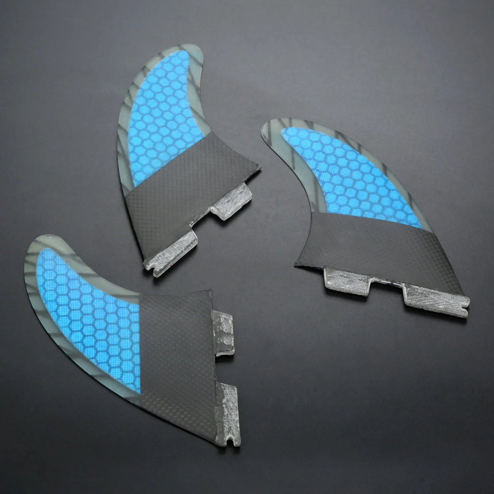 SURIEEN 3pcs/Set Fiberglass And Honeycomb Surfboard Fin Thruster For FCS II L/G7 Fin Surfing Fins Tail Pad Longboard Fins