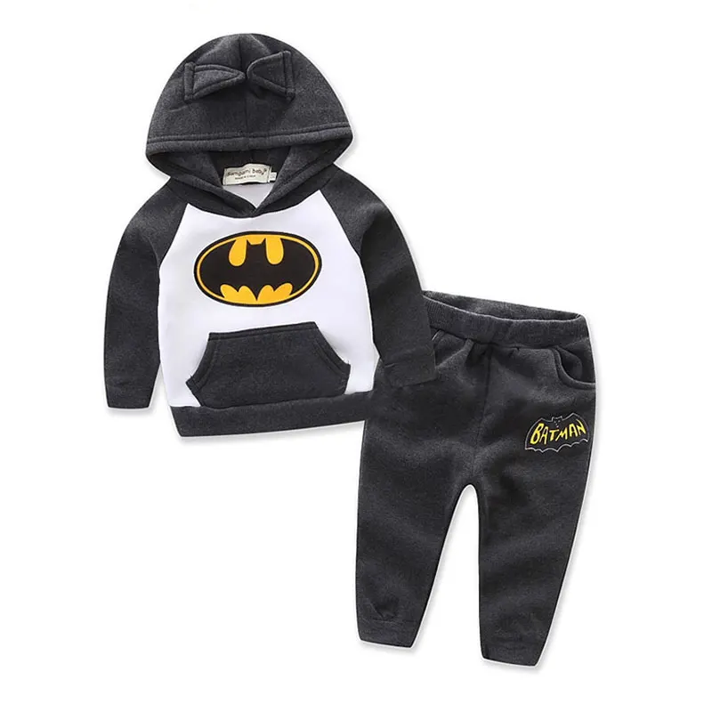 Children Batman Hoodie Clothing Suits Kids Hoodie Pants 2 Pcs Children Batman