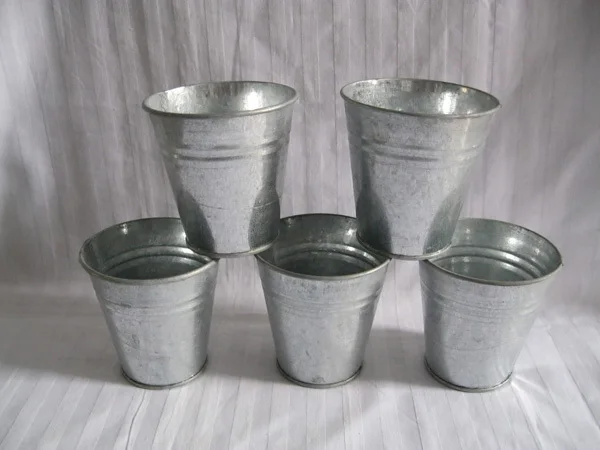 

Wholesale Pure Metal Cup garden bucket tin box Iron pots flower pots planters Balcony Nursery pot