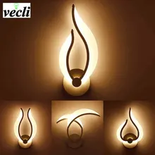 Modern led acryl wall lamp 110V 220V 9W bedroom bedside light foyer study decoration Sconce