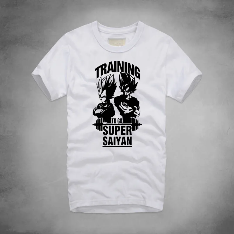 

Train To Go Super Saiyan man T-Shirt Anime Comic Dragon Ball Z Saijajin bodybuilding Short Sleeve Summer Tees soft Fabric moda