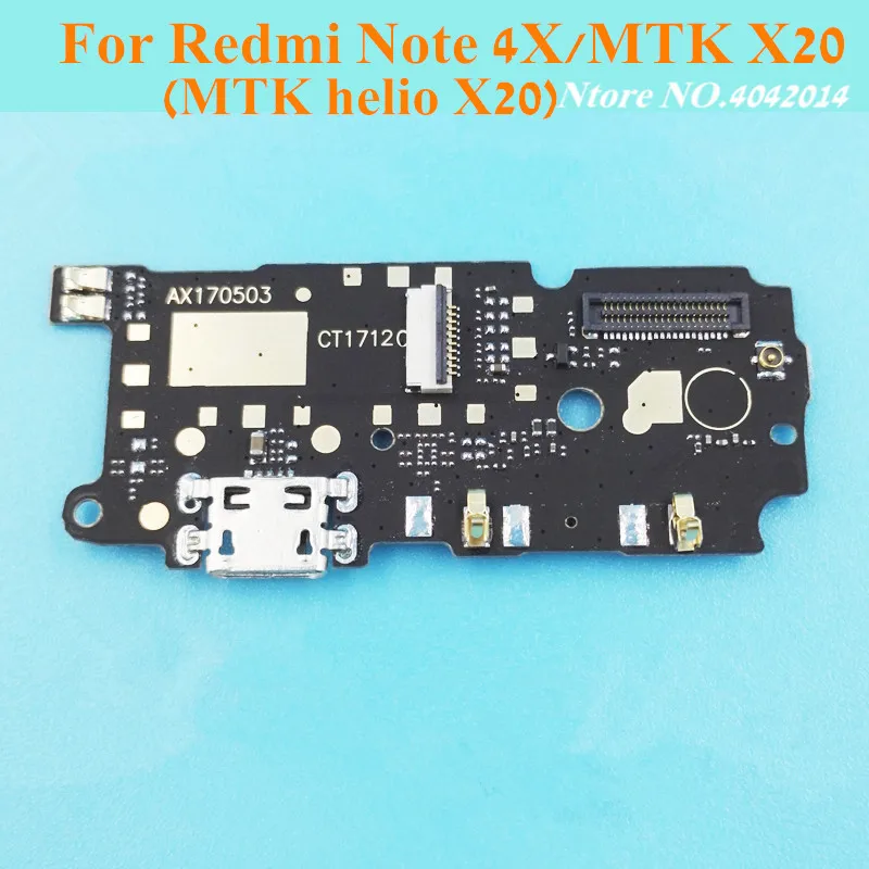 

2 pcs Original USB Charging Port Dock Flex Cable For Xiaomi Redmi Note 4 4X Pro Charger plug Connector Replacement Spare parts