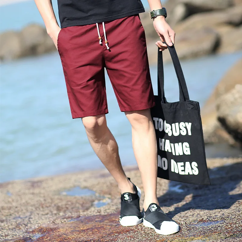 Quality Shorts Men Casual Short Pans Comfortable Pure Color Shorts Knee