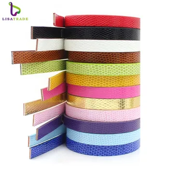 

10MM PU Leather Serpentine pattern Wristband " Can Choose the Color" (10 pieces/lot) DIY Accessory Fit Slide Letter LSBR019 *10