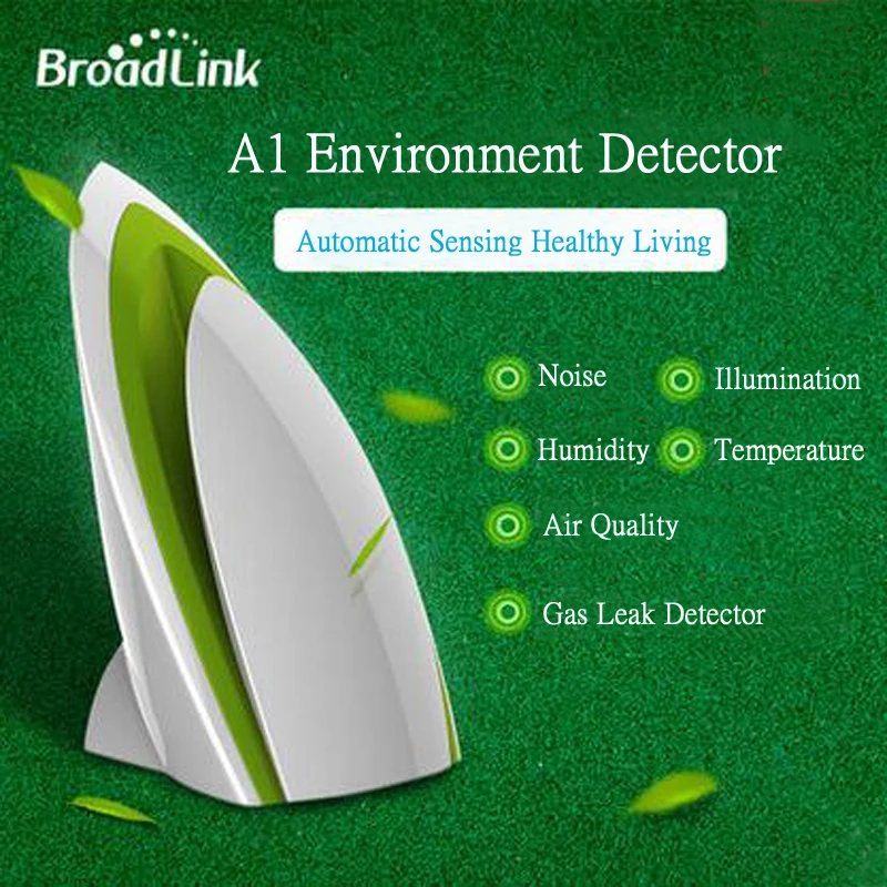 

Broadlink A1,Smart Home Sensor,Temperature Humidity Sensor,Air Quality Light Gas Sound Sensor, Wireless Wifi Remote Control
