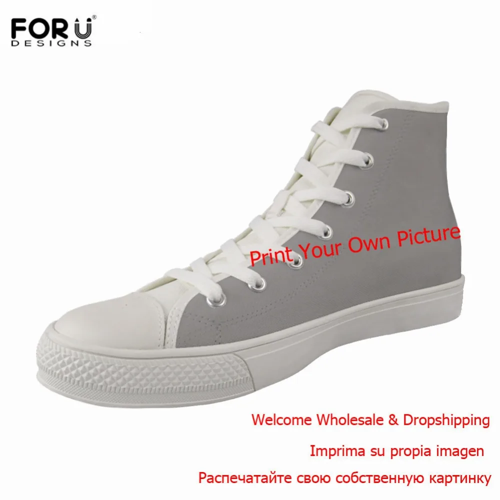 FORUDESIGNS/мужские классические вулканизированные туфли; фирменный дизайн; обувь на шнуровке с высоким берцем; удобная парусиновая обувь для мальчиков; кроссовки с 3D принтом