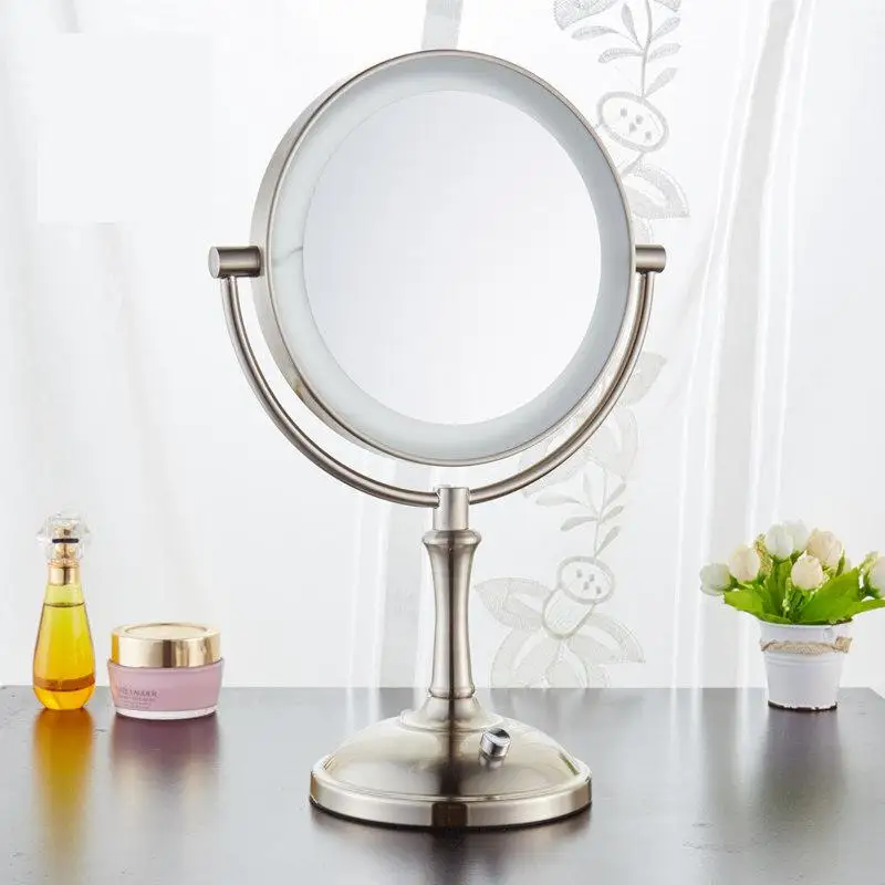  Vanity mirror led shaving standing table mirror round cosmetic makeup Mirror led espejo vintage dou - 32983707754