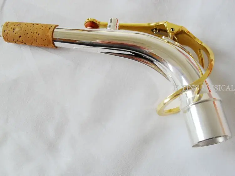 

E flat alto sax saxophone curved neck neck tube SilverSaxophone Accessories