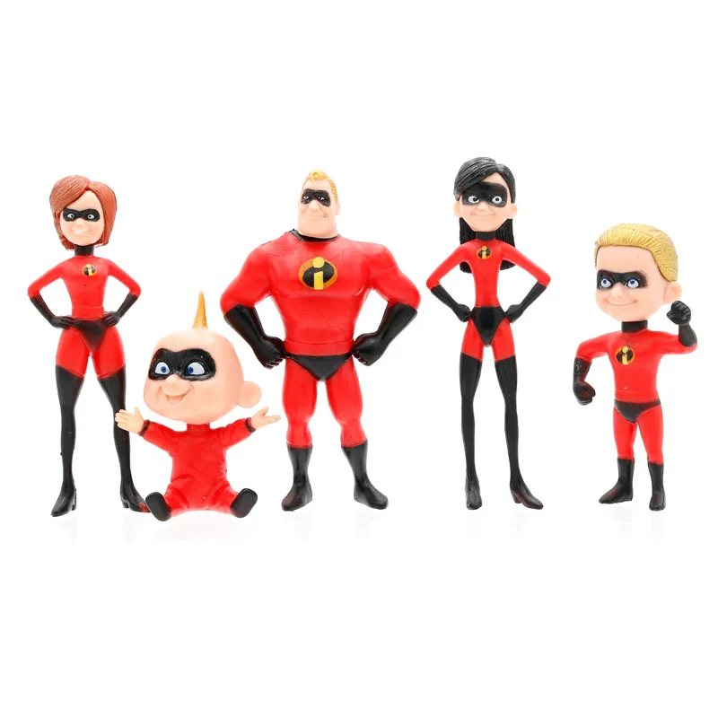 The Incredibles 2 Elastigirl & Dash Junior Supers Parr Jack Parr Elastigirl PVC Action Figure Toys