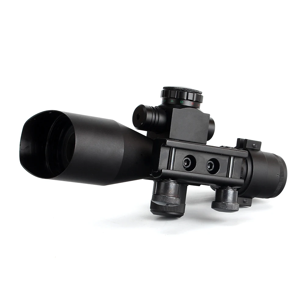 ohhunt 2.5-10X40 Rifle Scope Red Green Illuminated Rangefinder Reticle Holographic 4 Reticle Sight Red Laser Combo Riflescopes (9)