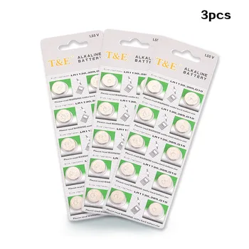 

3Pack/30Pieces AG10 LR1130 389 390 1.5V Alkaline Button Cell Coin Battery Wholesales Disposable Calculator Toys Batteries