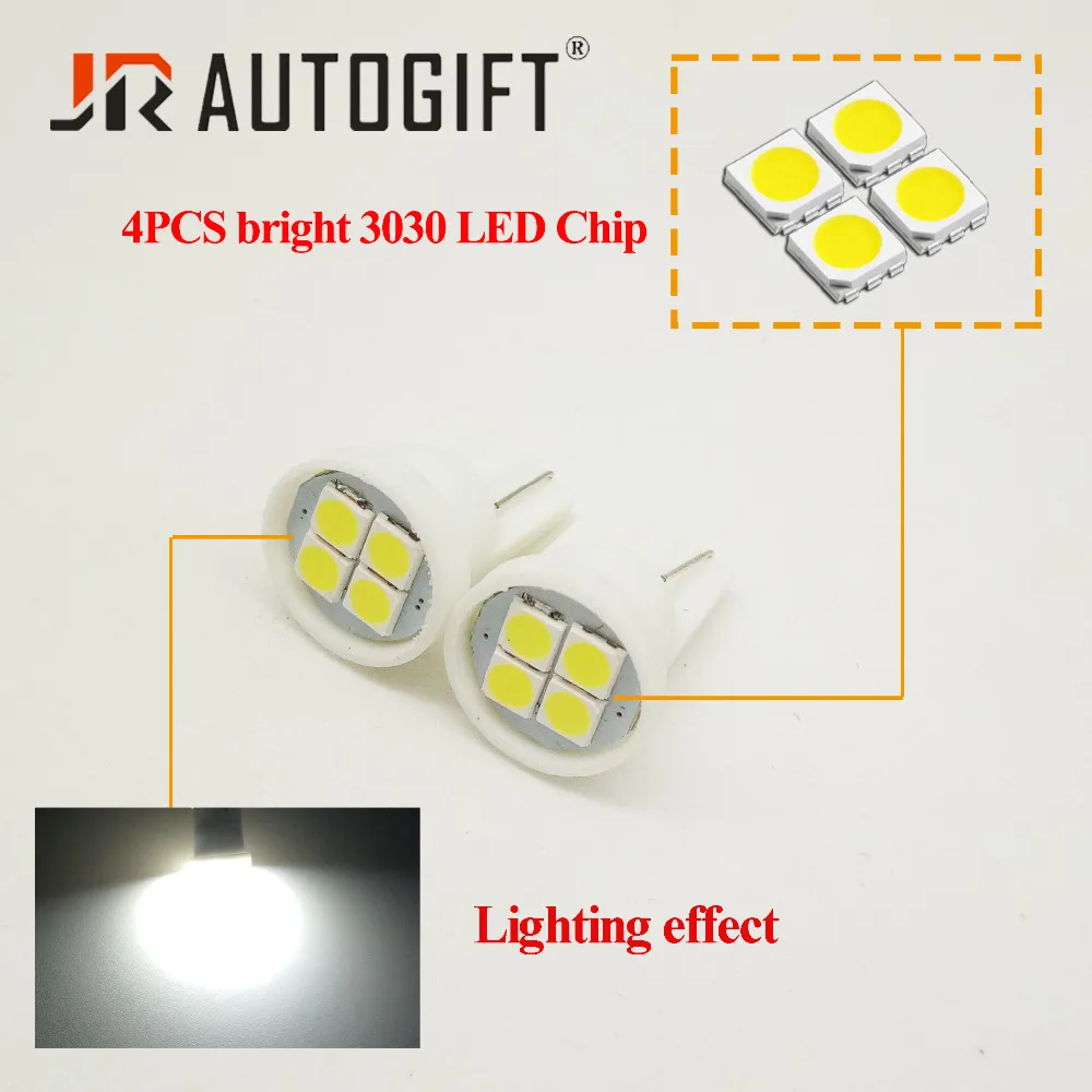 10 шт. 3030 4 SMD T10 W5W 194 светодиодный автомобильный купольный светильник
