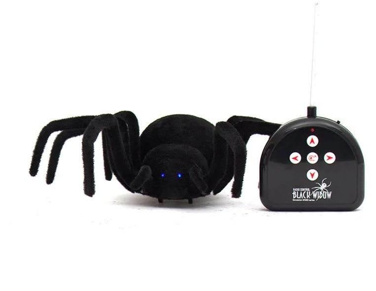 

Nulong Super largr Remote Control Simulation tarantula Eyes Shine smart black Spider Halloween RC Tricky Prank Scary Toy gift