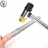 2pcs/set Jewelry Tools Iron Ring Enlarger Stick Mandrel Sizer Tools Equipment Installable Two Way Rubber Steel Handle HammersF80 ► Photo 1/6