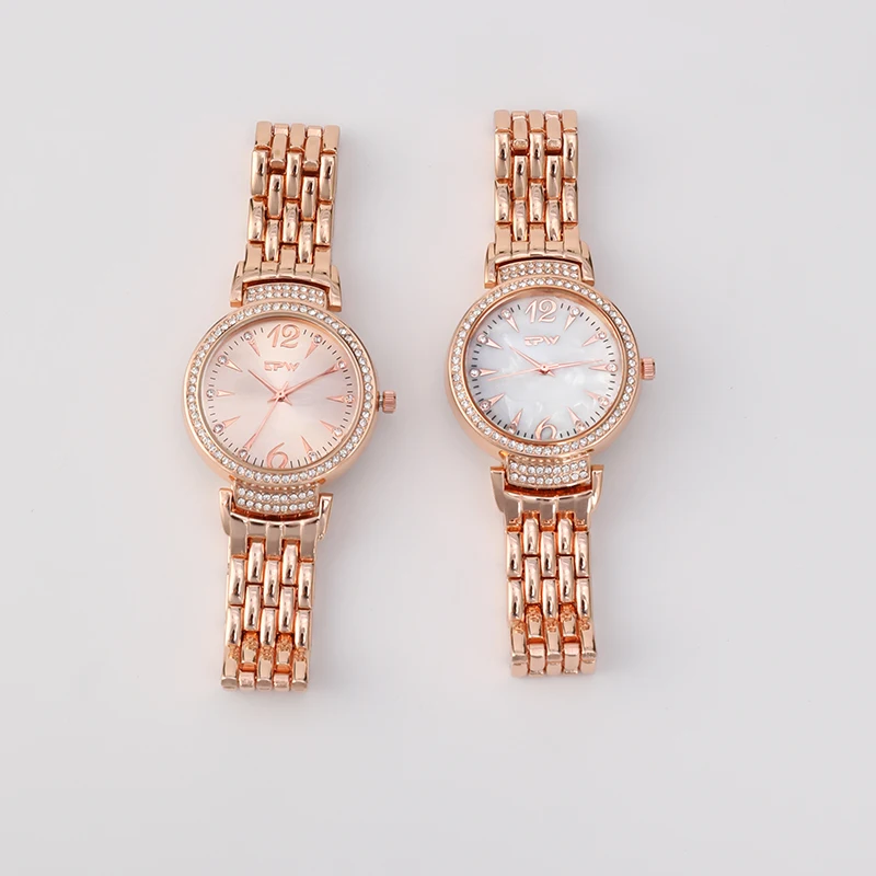 Hot Sale Fashion Stainless Steel Rose Gold & Silver Band Quartz Watch Luxury Women Rhinestone Watches Valentine Gift Hot Sale Fashion Stainless Steel Rose Gold & Silver Band Quartz Watch Luxury Women Rhinestone Watches Valentine Gift