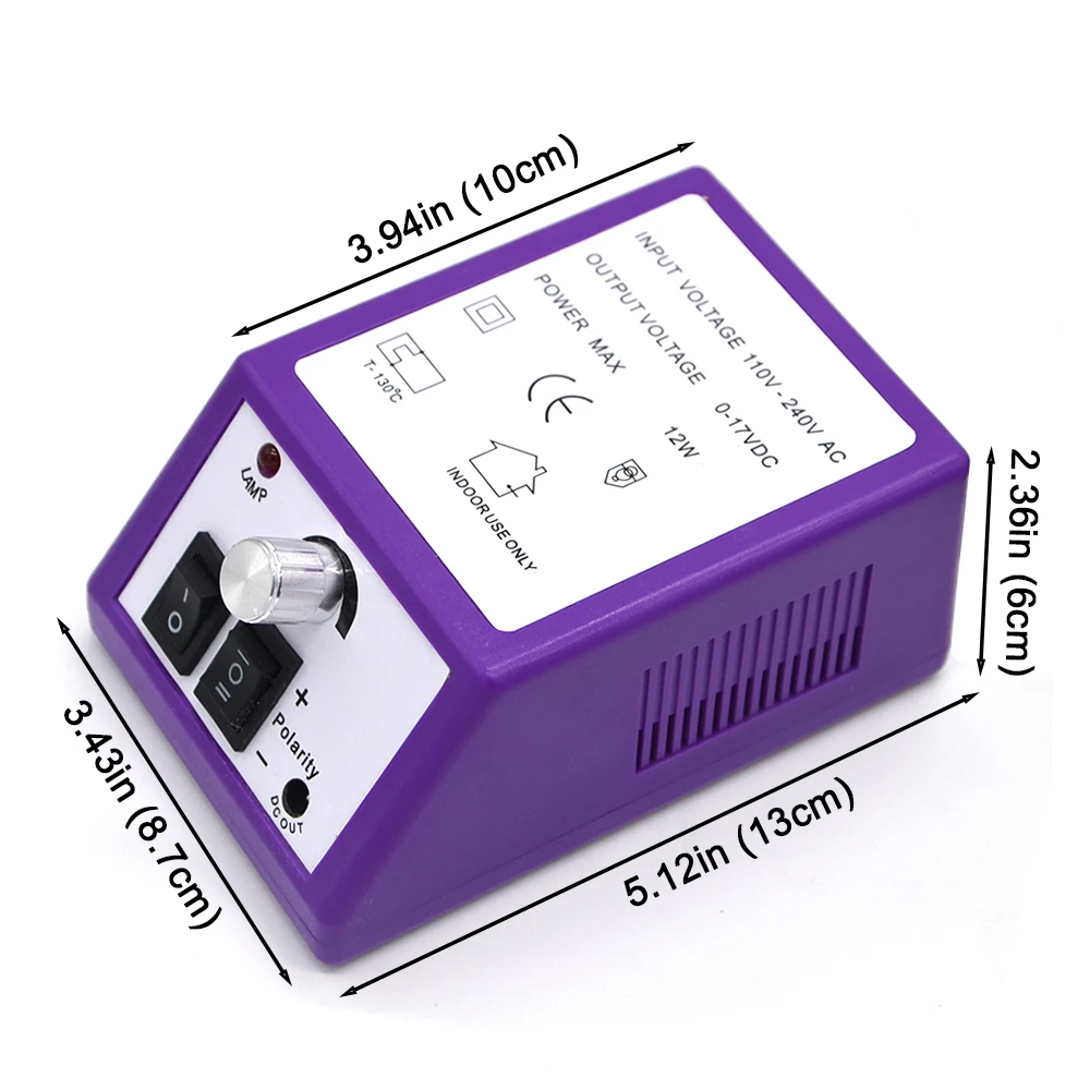 Фиолетовый Профессиональный электрический пилочка для маникюра, педикюра, полировальная машина с вилкой EU/AU/US/UK для маникюра и педикюра