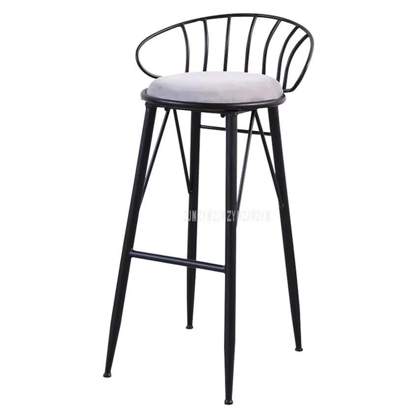 Creatove Modern Decorative Iron Art Bar Chair Metal Padded Leisure Coffee Counter Chair 4 Legs High Footstool Soft Seat Cushion Creatove Modern Decorative Iron Art Bar Chair Metal Padded Leisure Coffee Counter Chair 4 Legs High Footstool Soft Seat Cushion