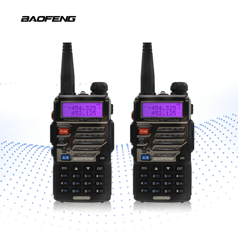 2 шт./лот BaoFeng UV-5RE плюс двухканальные рации 128CH двухдиапазонный УКВ и UHF трансивер UV 5re + двухстороннее радио портативный переговорные