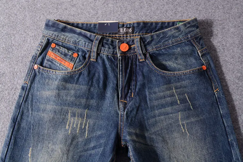 Высококачественные Брендовые мужские джинсы dsel модный дизайнер огорчен рваные джинсы мужские прямые джинсы для дома 777-C