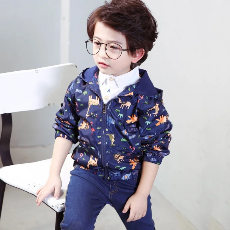

Animal Baby Girls Jacket Active Hooded Outerwear Coats Boys Kids Children Clothing Giraffe Printing Jacket Windbreaker New